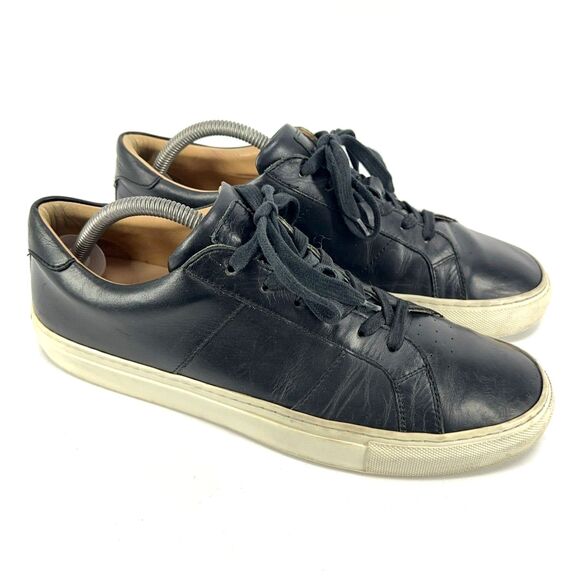 Greats Brooklyn Royale Mens Shoes Black Leather Lace Up Sneakers Made Italy - 10 main image 4